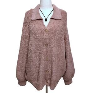 Susina NWT Teddy Faux Fur Button Cardigan Sweater Women Various
